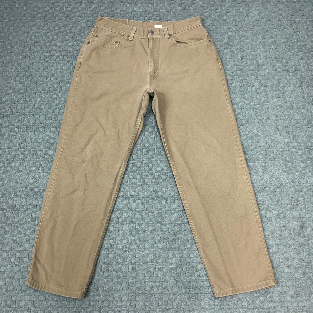 Vintage Levis 550 Jeans Mens 34x30 Beige Relaxed Fit Tapered Denim USA 90s Norm